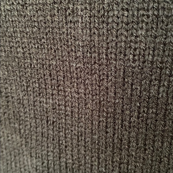 Bella Rabbit Fur Collar Black Cardigan Asymetrical - Picture 8 of 9